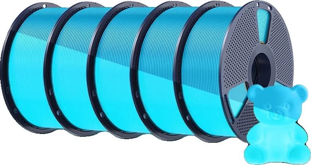 Filamento Professionale PETG Glow Blue | Eccellente Adesione Strati 1kg