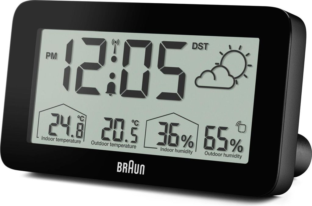 Braun BC13BP-DCF, Digitaler Wecker, Rechteck, Schwarz, Produktbild 