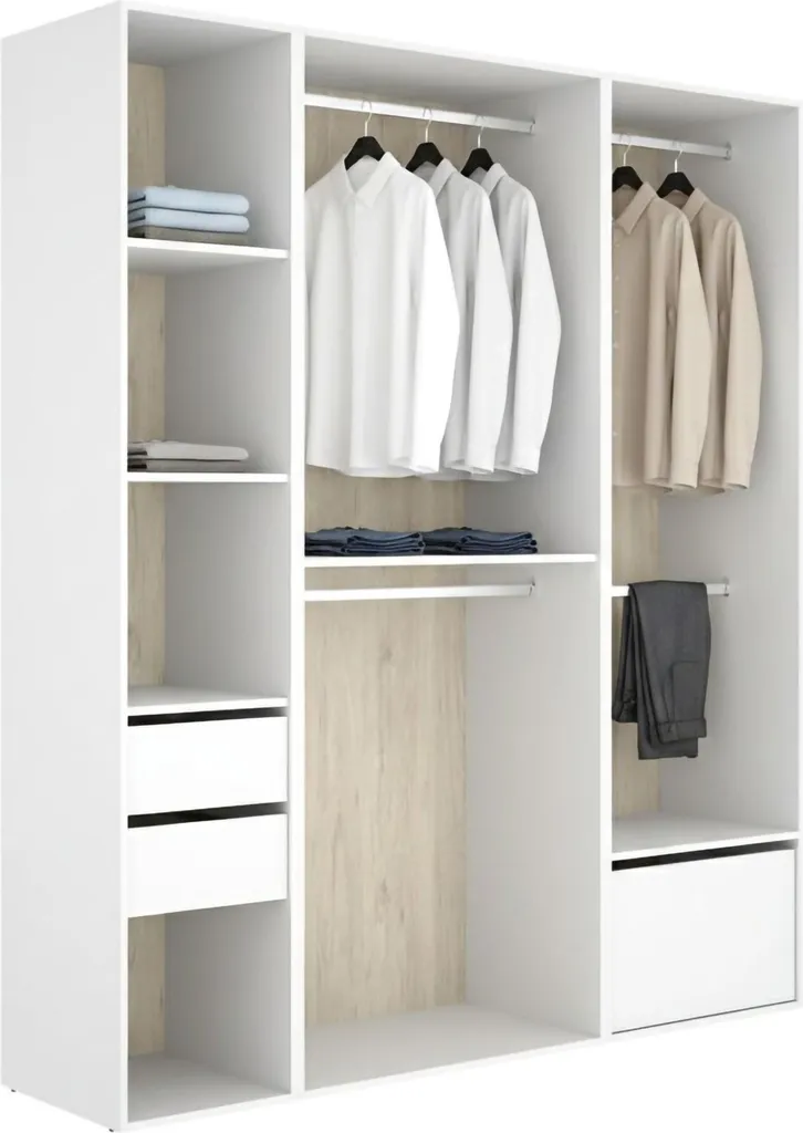 Armoire de rangement verticale blanche Keener 45 cm pour petit espace