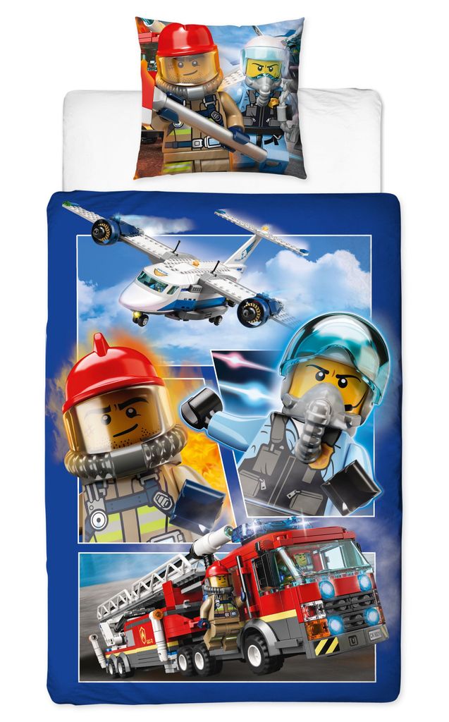 Lego Ninjago Bettwäsche Fire 135x200 80x80cm Wendebettwäsche Bettbezug Baumwolle 