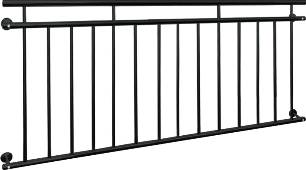 ECD Germany Balkon francuski, 90x184 cm, z 14 prętami Zdjęcie produktu 