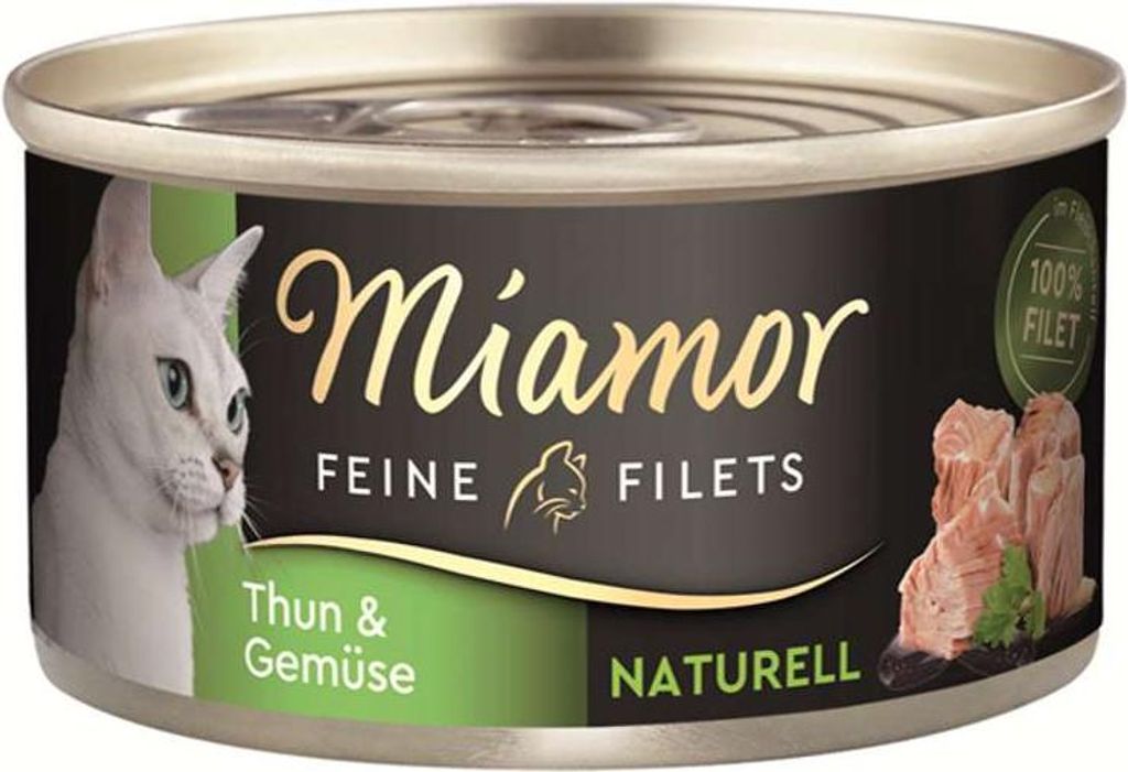 Miamor - Feine Filets Natur Dose 24x80g | Thunfisch & Gemüse