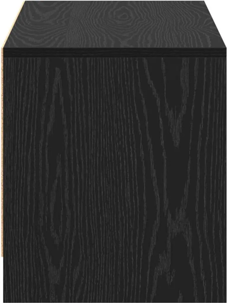 Maison Exclusive - Mobile TV da parete effetto rovere nero 90 x 35 x 40 cm - 7