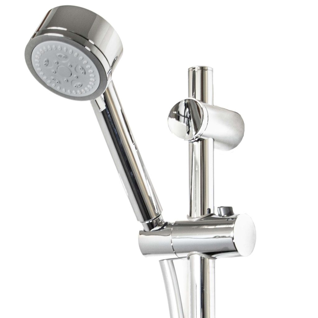 tecuro Brauseset ew-80 - mit 5 Funktionen Handbrause, Brauseschlauch 160 cm, Wandstange 100 cm