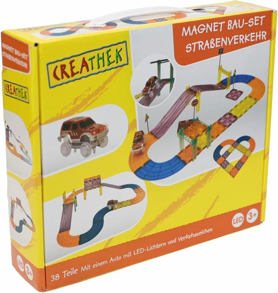 Kit de construction magnétique CR de 38 pièces avec voiture pour enfant