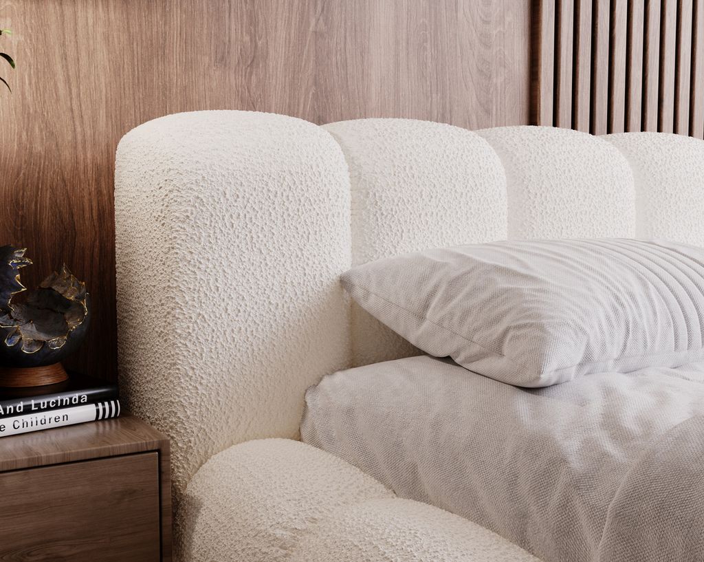 Čalouněná postel 180x200 Cloud Boucle - Manželská postel s Obrázek produktu 3
