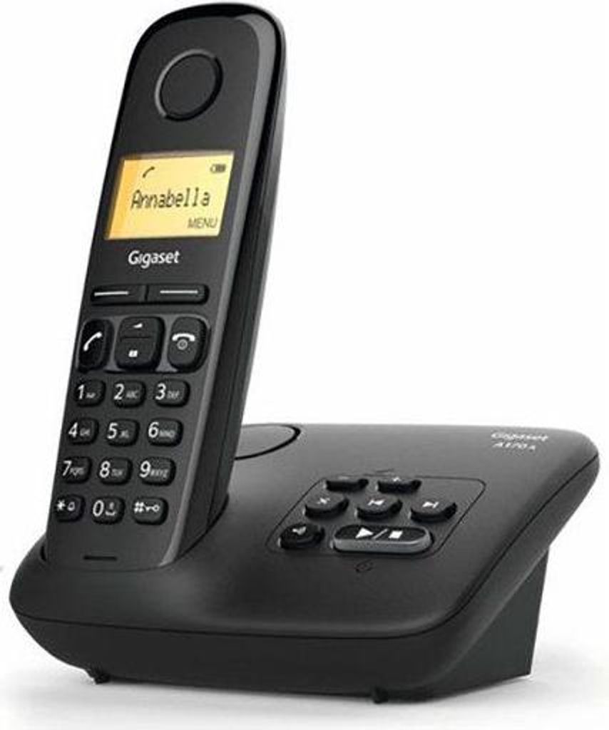 Téléphone Fixe GIGASET A170A, Noir, Répondeur 25 min, Image du produit 