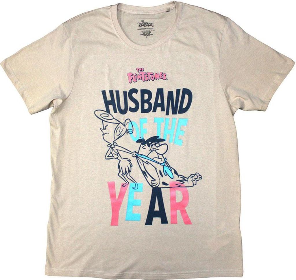 The Flintstones - "Husband Of The Year" T-Shirt für Herren/Damen Uni RO12483 (M) (Sand)