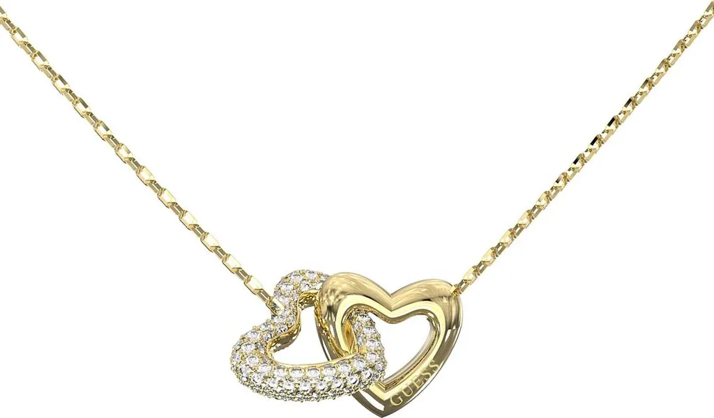 Collana Guess da donna con cuore d'oro 46 cm