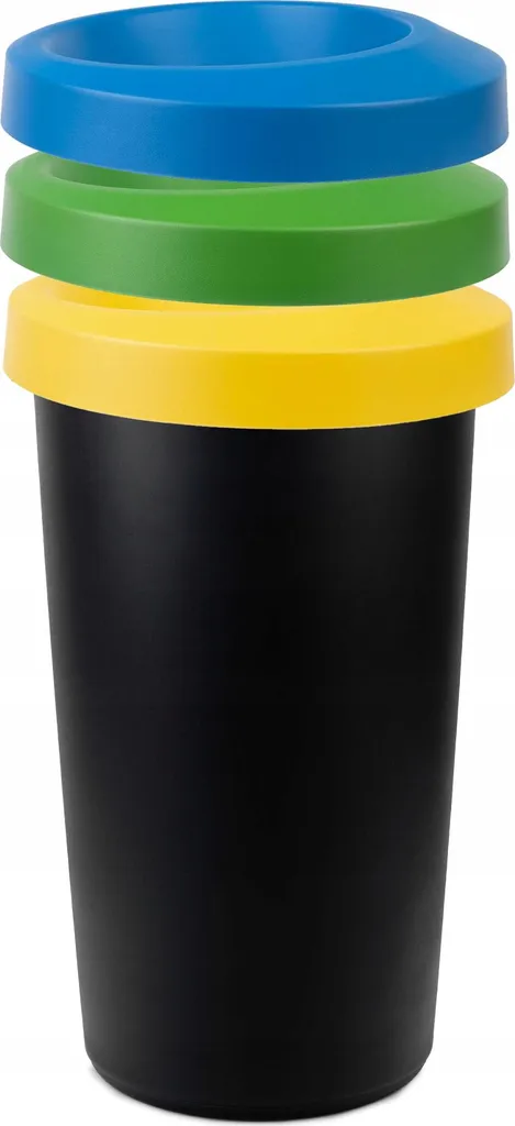 Lot de 3 poubelles modulables 25L KADAX - Système de tri compact - 8