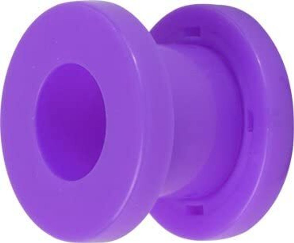 Ohr Flesh Tunnel Piercing Acryl Screw on Purple UV Produktbild 