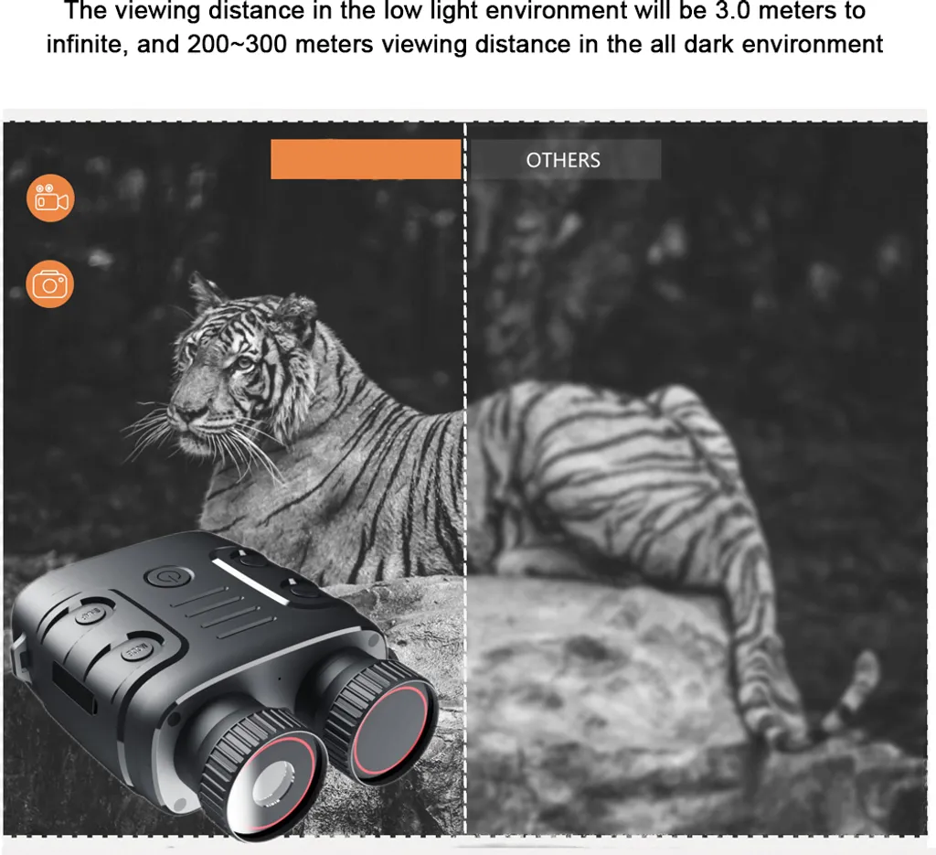 Jumelles infrarouges jour et nuit 1080P pour observation de la faune