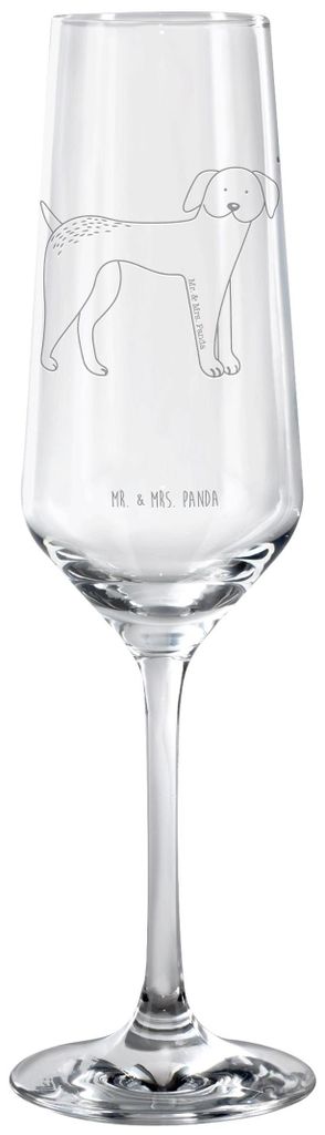 Mr. & Mrs. Panda Glas Hund Dogge - Transparent - Geschenk, Kelchglas, Süß, Herz, Sektglas, Trinkglas, Sprüche, Hunde, Champagnerglas, Sektkelch