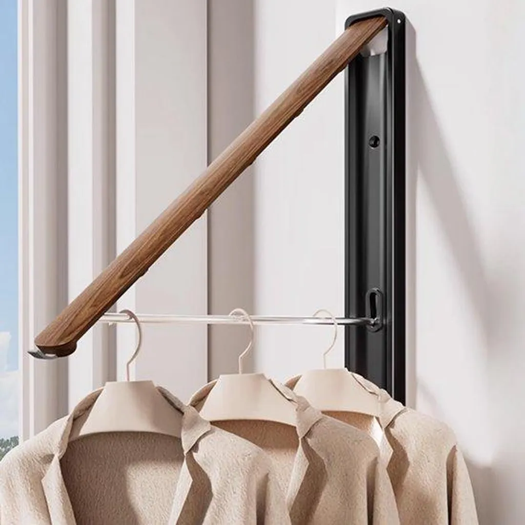 Porte-vêtements aluminium avec ventilateur intégré moderne pour chambre