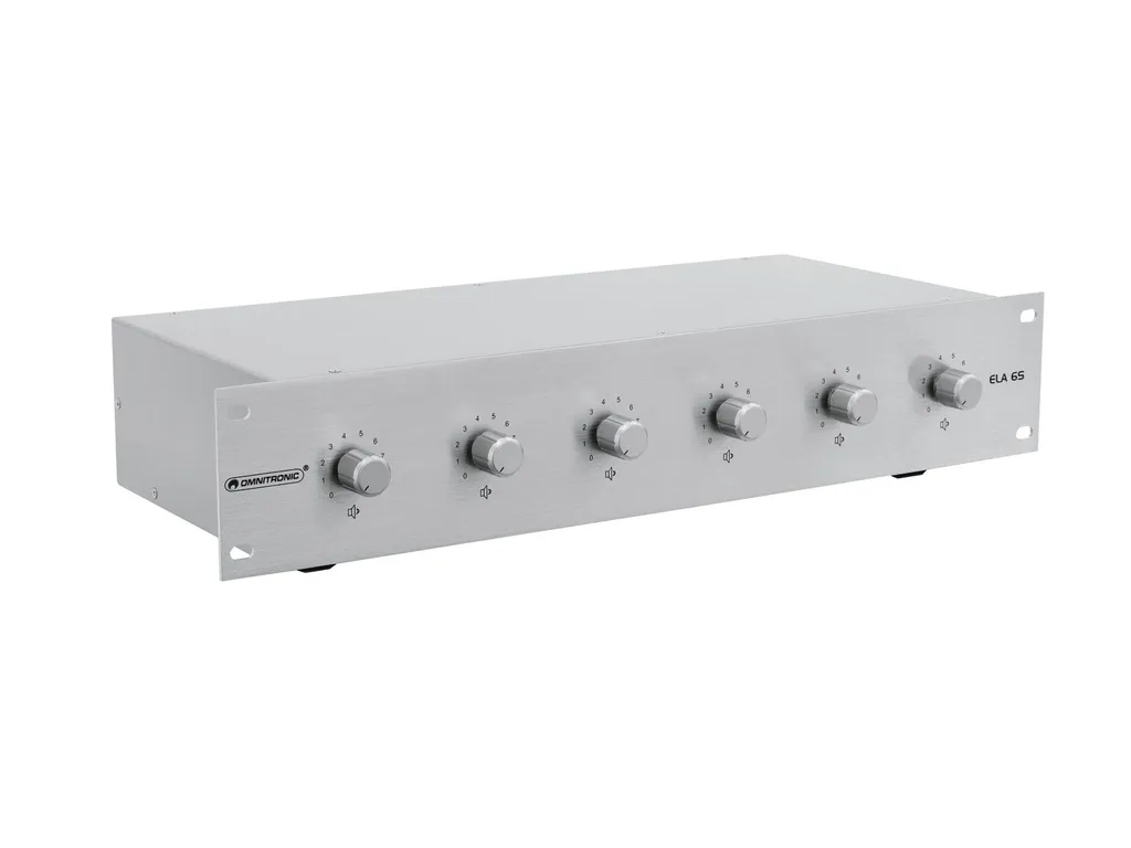 Régulateur de Volume ELA 100V 5W Omnitronic Argenté pour Haut-Parleur