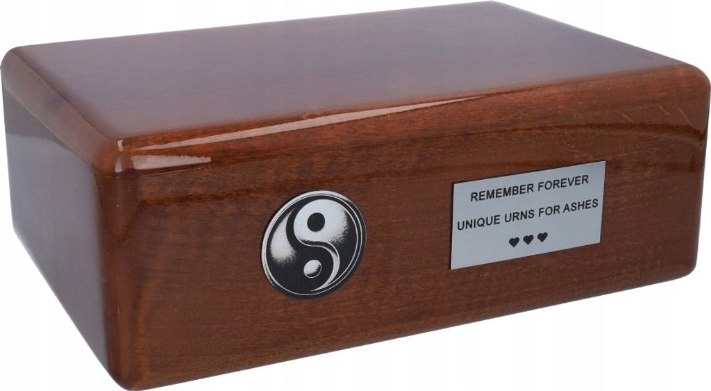 Exklusive Yin-Yang-Bestattungsurne Aus Holz, Personalisierte Urne