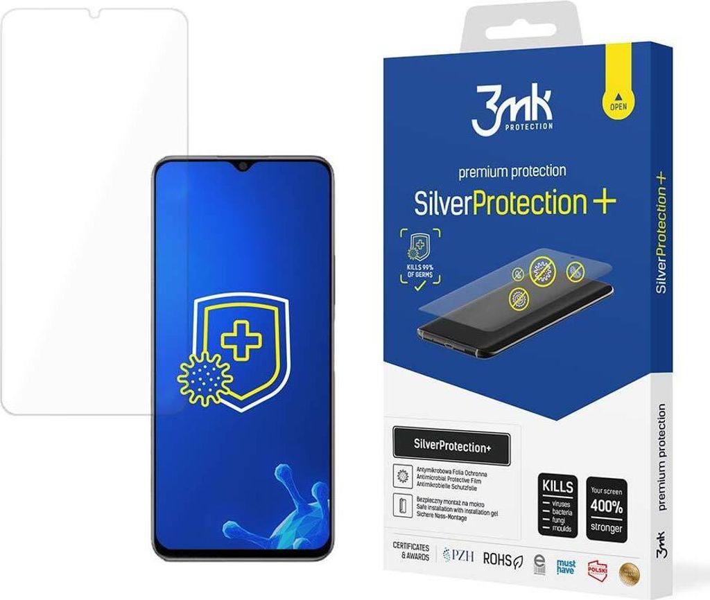 3mk Display Antimikrobielle Schutzfolie SilverProtection+ für Huawei Nova Y62 / Y62 Plus 0,21mm Self-Heal