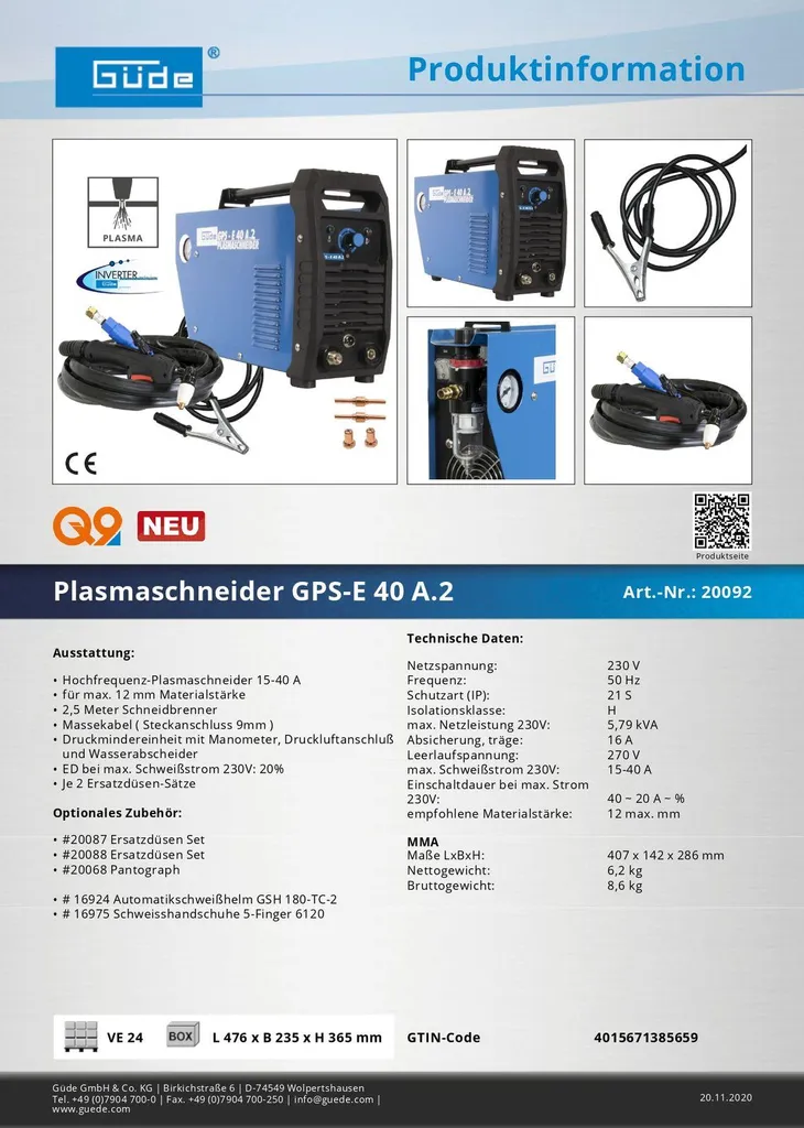 Découpeur plasma GPS-E 40 A.2 : solution de coupe nette sans bavure - 12