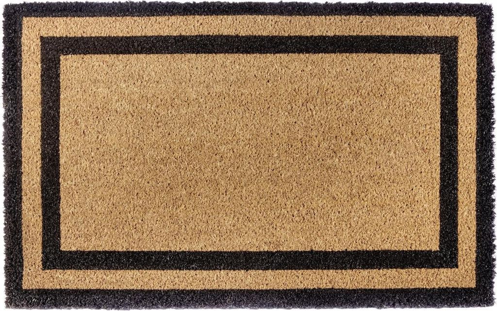 Villeroy & Boch 1856 Kokosdeurmat voor binnen en beschermd buiten, antislip vuilvangmat, natuur, kokosmat, outdoor frame, weerbestendig, voor hal, terras, entree, 50 x 80 cm