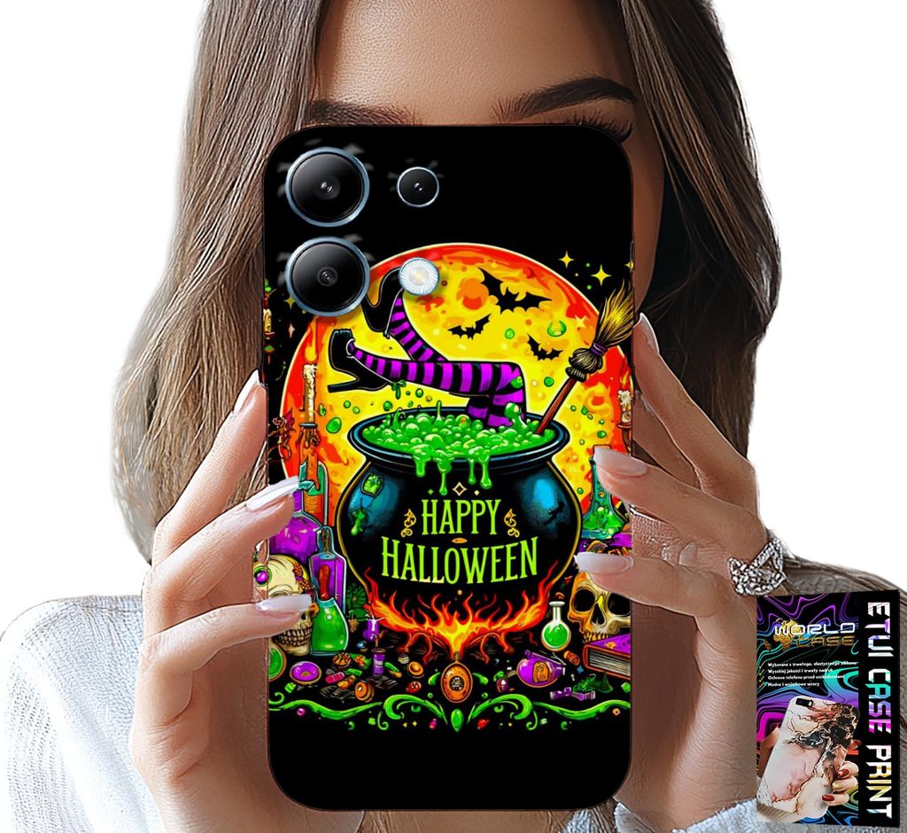 Fall Für Xiaomi Note 14S - Hexe Kessel Zauberstab Halloween Glas