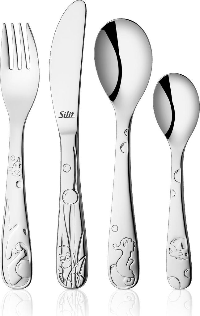 SILIT Kinderbesteck Aquarama Set 4teilig