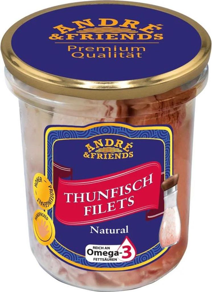 André & Friends Thunfisch Filets Natural 180g Produktbild 