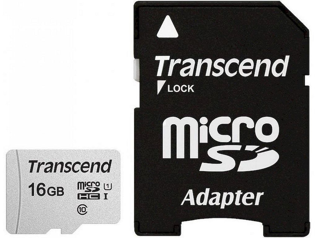 Transcend microSDHC 300S 16GB 16 Go NAND Classe 10 Image du produit 