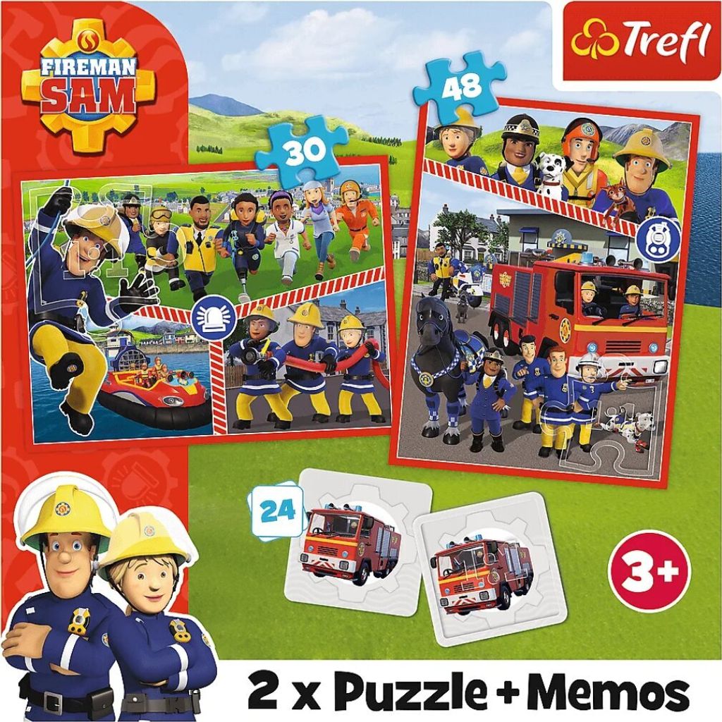 TREFL Sam le pompier set 3in1 (2x puzzle + jeu de mémoire) Image du produit 