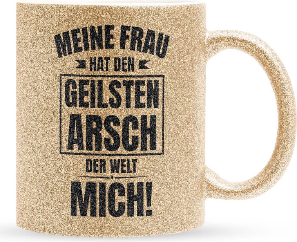 22Feels Glitzertasse Gold Ehemann Geschenk Erster Hochzeitstag Kaffeetasse Männer Hochzeitsjubiläum Ehepartner Valentinstag für Ihn Weihnachten ...