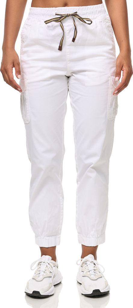 Tazzio Damen Cargohose Regular Fit F600 Weiß XS