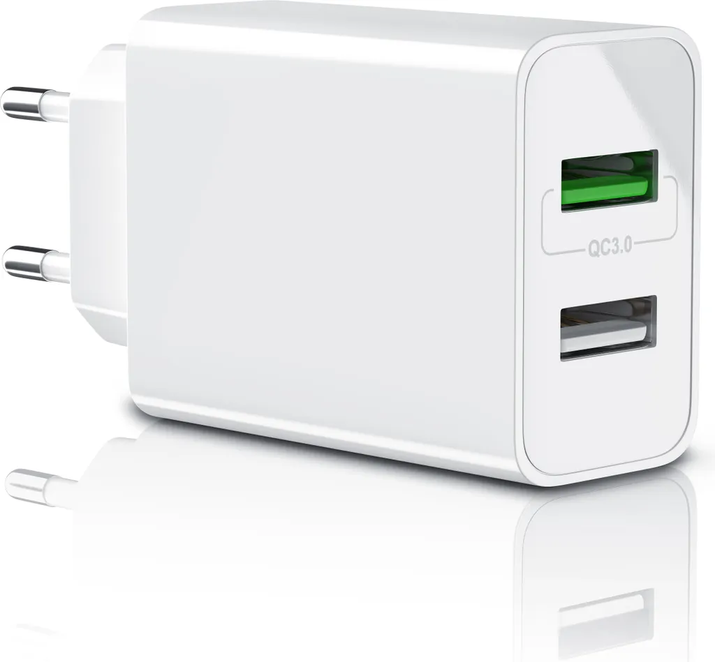 Aplic Caricatore USB 30W QC 3.0: Doppia Porta 3000mA per Ricarica Rapida
