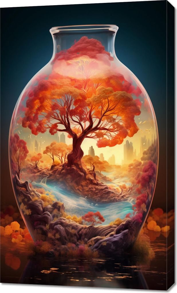 Bild 60x100cm Baum des Lebens im Glas