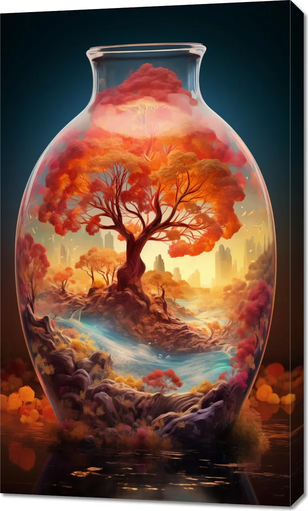 Tableau Arbre de vie 60x100 cm poster artistique pour salon moderne