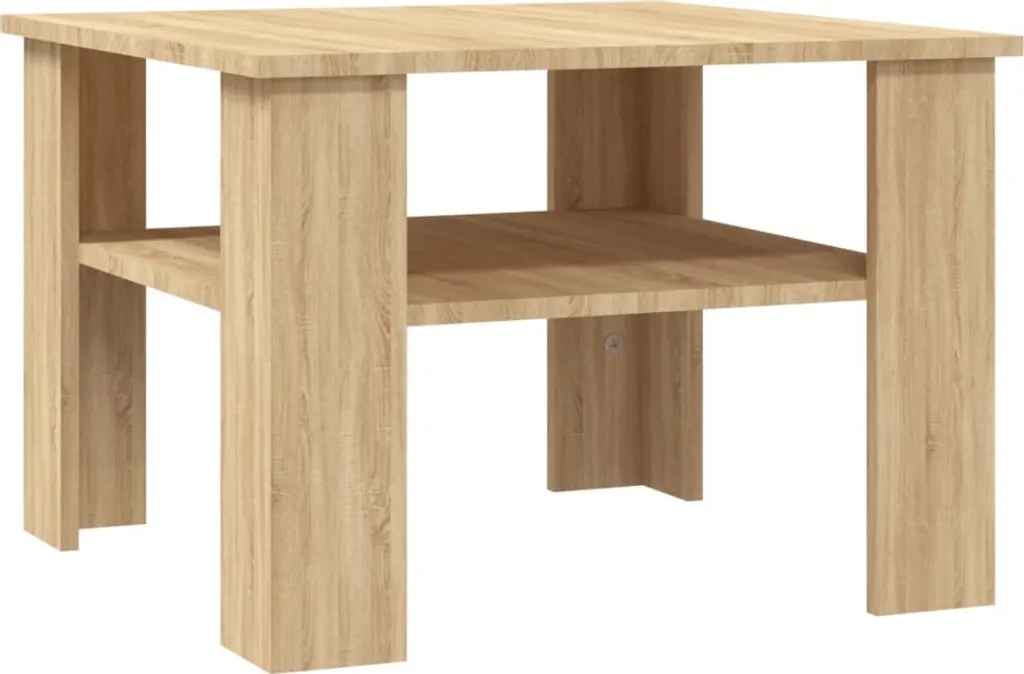 Tavolino Rovere Sonoma 60x60x42 cm - Mobile Salotto Effetto Legno