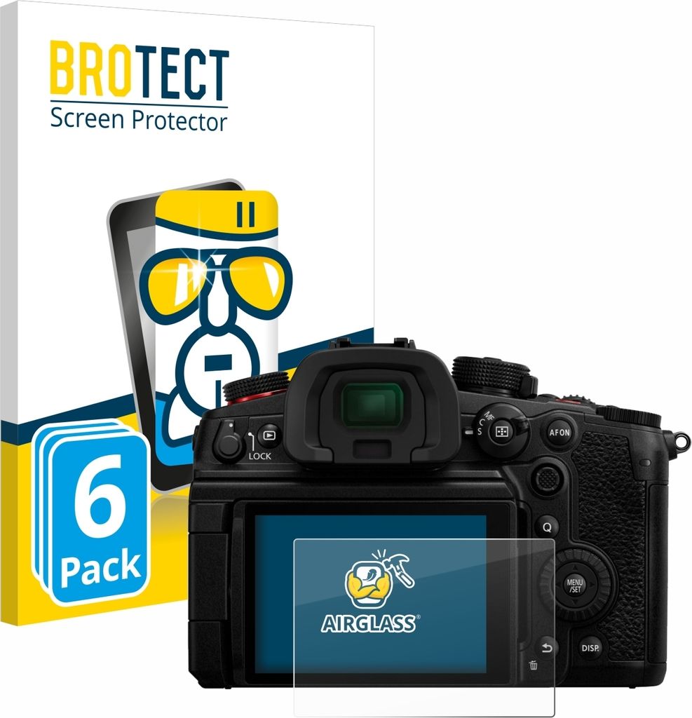 6x BROTECT Schutzglas für Panasonic Lumix DC-GH7 Schutzfolie Panzer Folie Glas Display Schutz klar