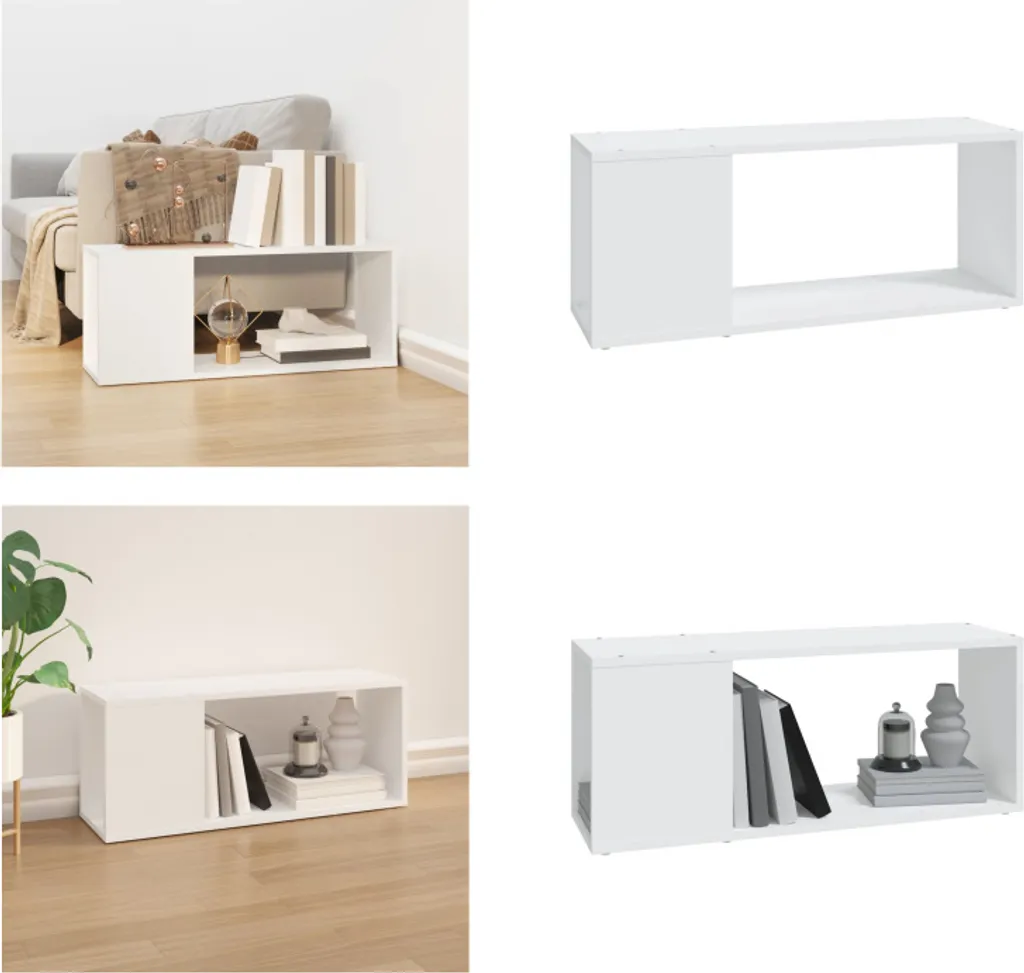 mobile TV vidaXL bianco 80x24x32 cm in legno - mobile TV - mobile TV - mobile TV - mobile TV - mobile TV