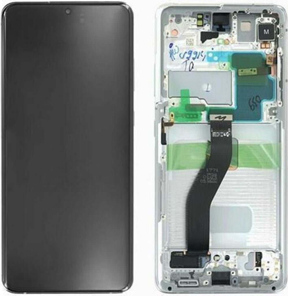 Original Samsung Galaxy S21 Ultra G998B Amorled Display Touchscreen Bildschirm Rahmen Phantom Silber