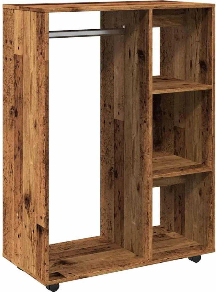 Optimisez votre entrée avec ce portemanteau 80 cm imitation vieux bois