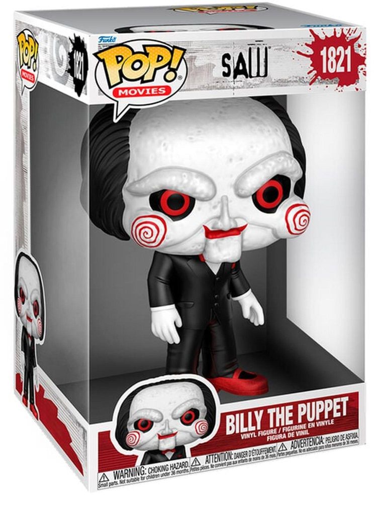 Statuetta Funko POP Jumbo 10" Saw 1821 Billy the Puppet Immagine del prodotto 