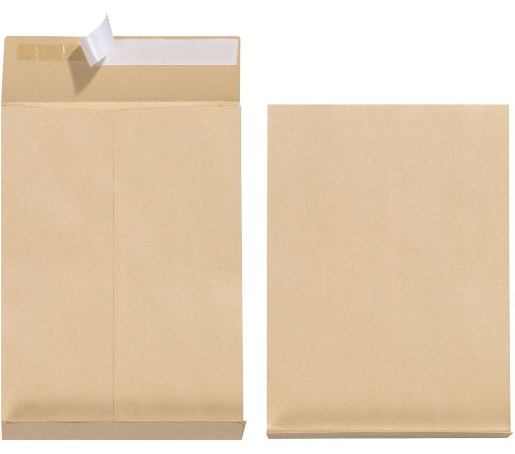 herlitz Faltenversandtasche, DIN B4, ohne Fenster, braun Immagine del prodotto 