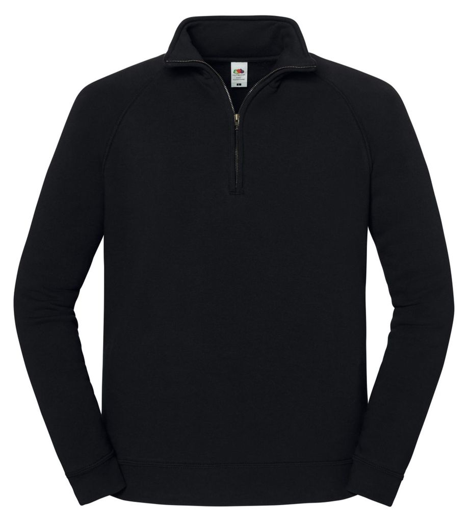 Fruit of the Loom - "Iconic Premium" Sweatshirt für Herren, mit kurzem Reißverschluss RW11369 (3XL) (Schwarz)