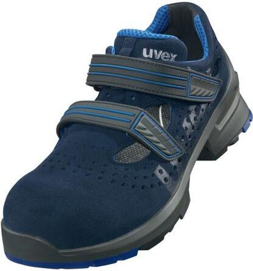 UVEX 1 Sicherheits-Sandale 8530.8 S1 SRC blau mit Klettverschl. Weite 11 Gr. 45, Schutzstufe:S1, Größe:41, Weite:11