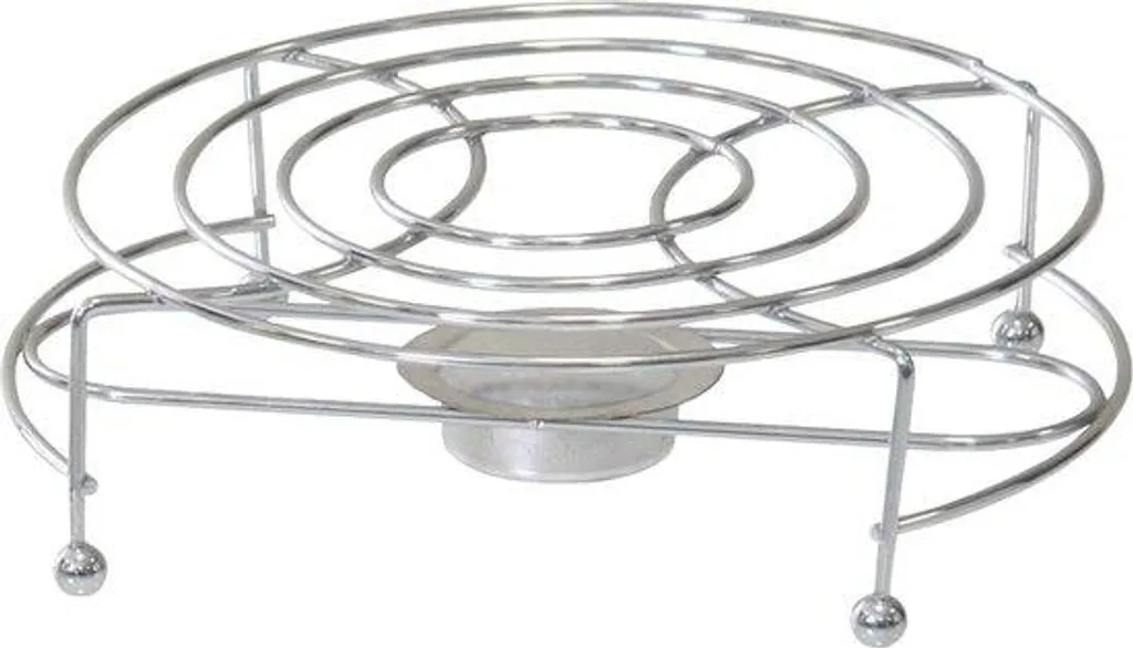 Chauffe-thé chromé avec bougies chauffe-plat pour théière et café 15cm