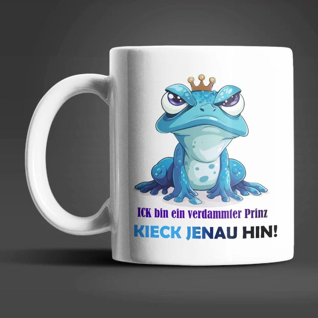 Frosch Prinz witzige lustige Keramik Kaffeetasse Teetasse Tasse Geschenke