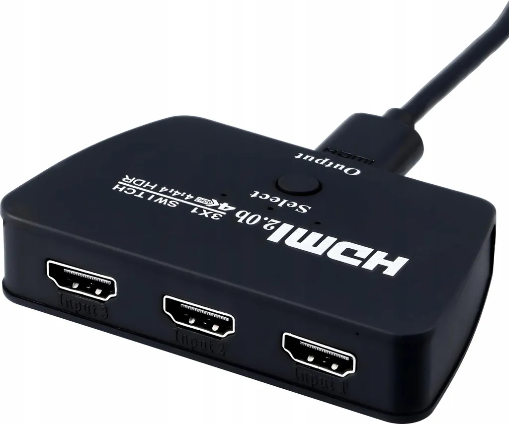 Commutateur HDMI 2.0b 3x1 Switch 4K 60Hz HDR HDCP 2.2 Noir Compact