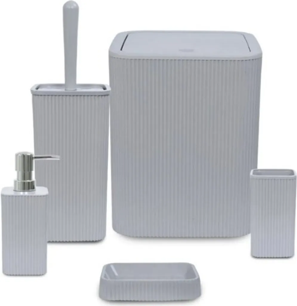 Rangement salle de bain efficace : set Mijolnir PZR-058 5 pièces Plato