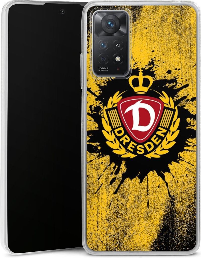 DeinDesign Slim Hülle für Xiaomi Redmi Note 11 Pro 4G Silikon Case Ultra Dünn Handyhülle Fußball Offizielles Lizenzprodukt SG Dynamo Dresden