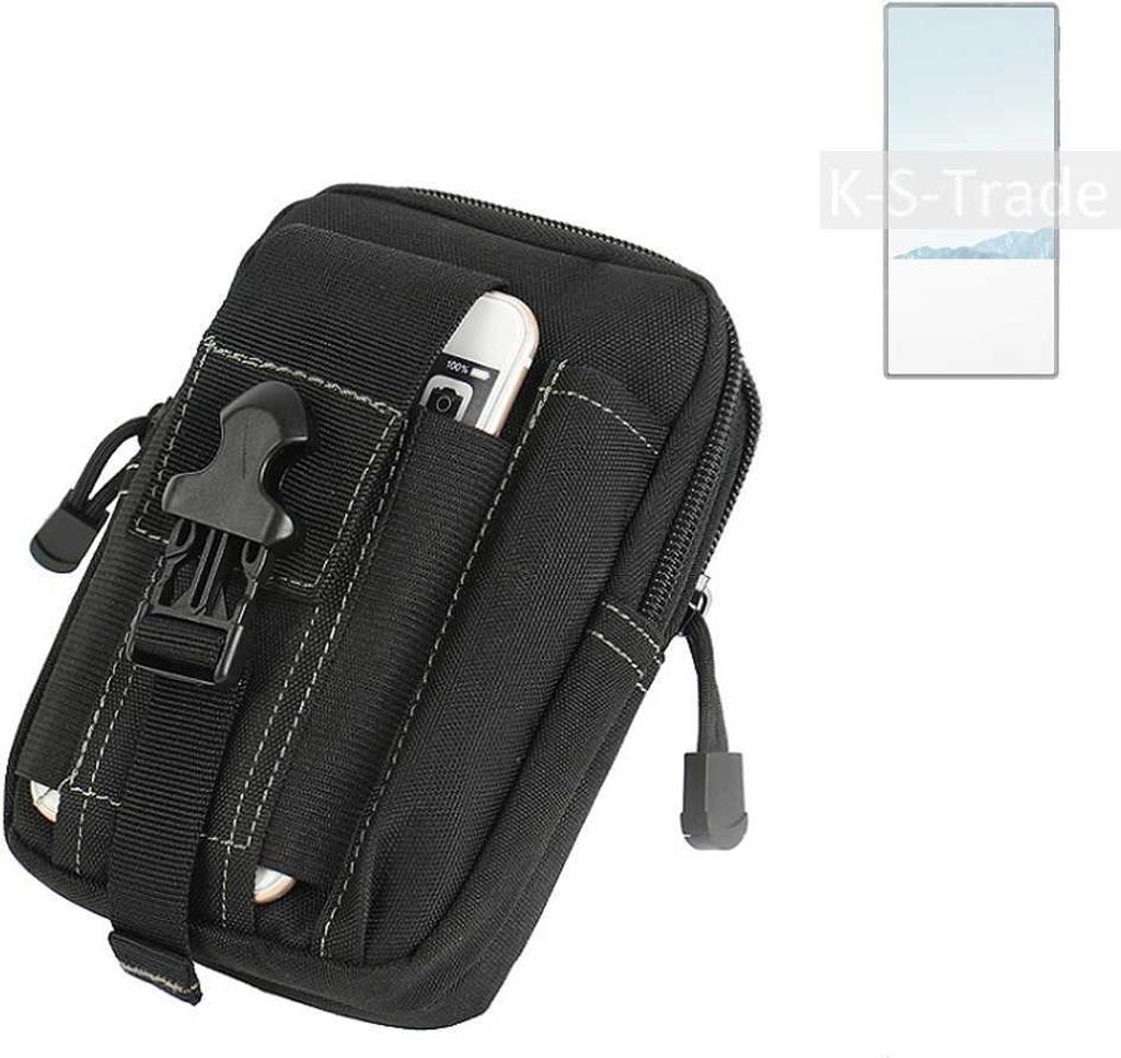 K-S-Trade Gürtel Tasche kompatibel mit nubia Z50 Ultra Gürteltasche Holster Schutz Hülle Handy Hülle Smartphone outdoor Handy-Hülle schwarz