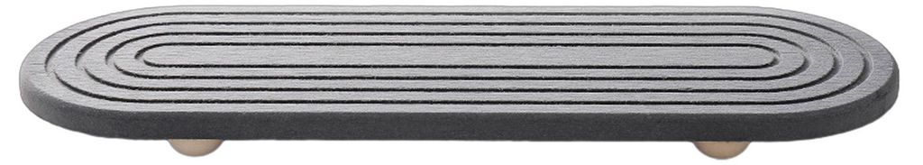Rutschfeste Spülbeckenmatte mit auslaufsicherem Rillendesign, schnelltrocknende Kieselgur-Ablage für Badezimmerwaschtisch/Waschtischplatte