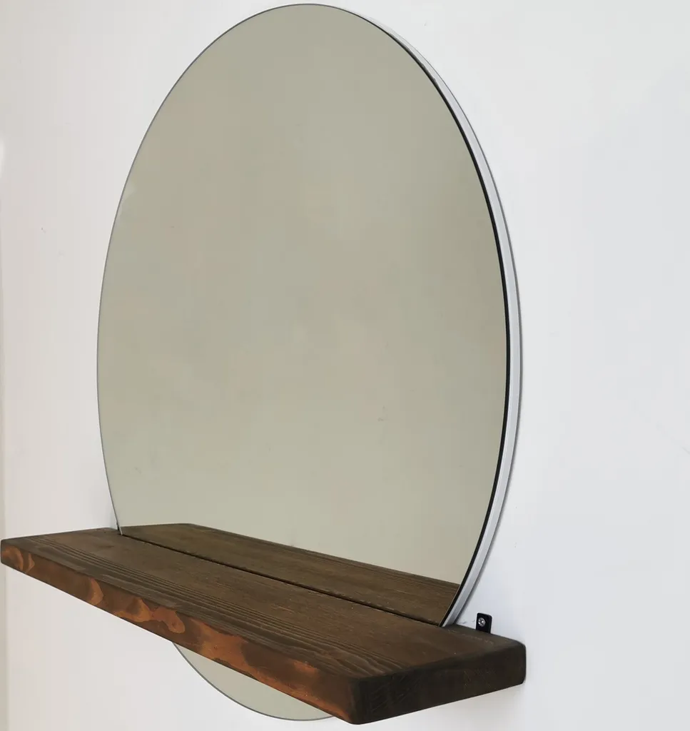 Miroir Mural Rectangulaire Sunset en Noyer Skye Decor 70 x 15 cm